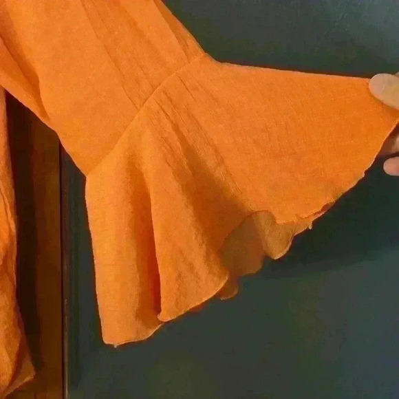 Orange Lace Blouse - Picture 5 of 6